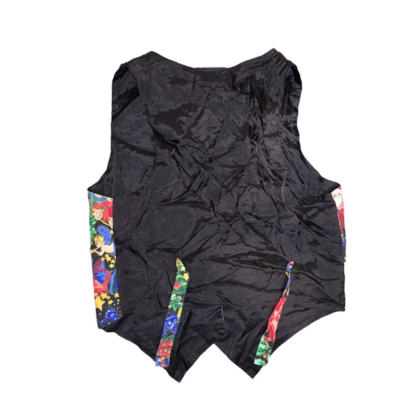 Vintage 111 Main Christmas Vest Medium Festive Holiday Print Waistcoat - Picture 13 of 14